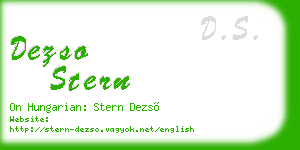 dezso stern business card